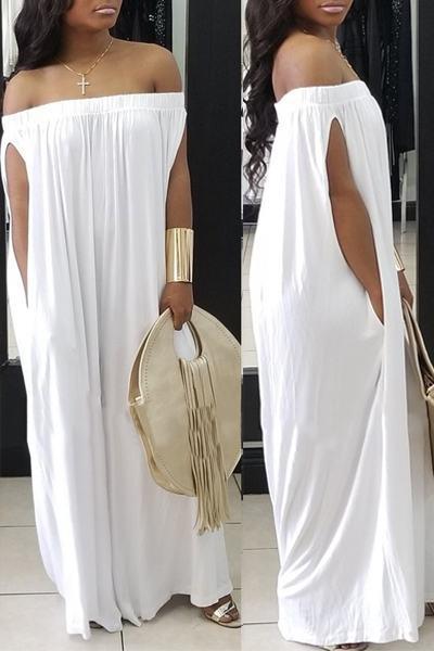 White Oversized Jumpsuit